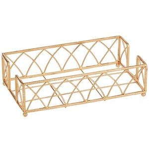 Napkin Holder Gold Toned Excellent Condition